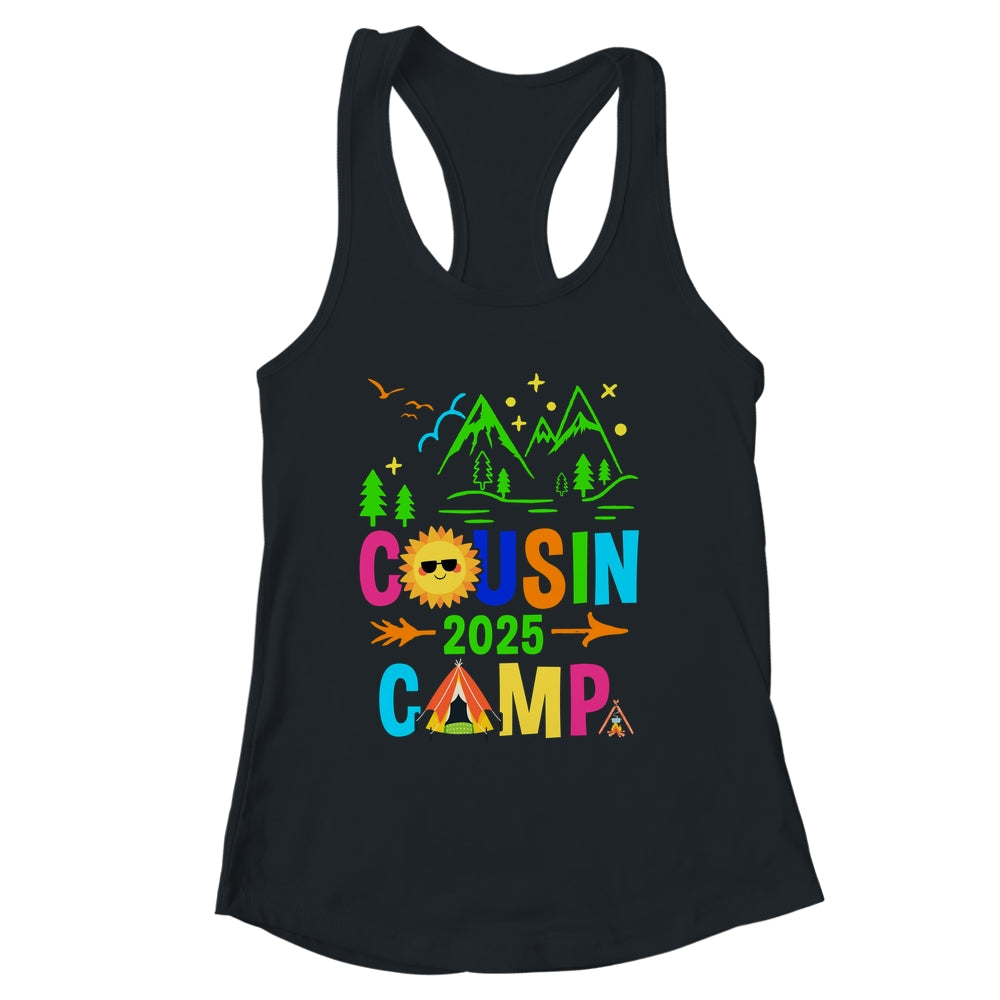 Family Camping Summer Vacation Crew Cousin Camp 2025 Shirt & Tank Top | siriusteestore