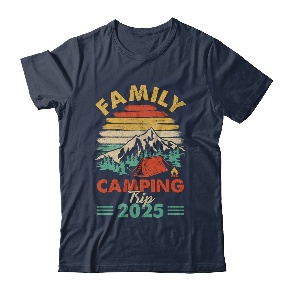 Family Camping Trip 2025 Retro Reunion Cousin Crew Matching Shirt & Tank Top | siriusteestore