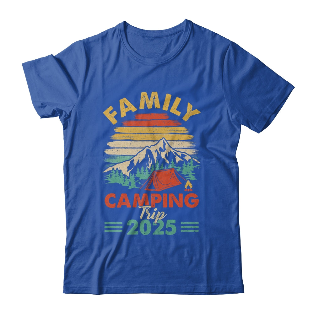 Family Camping Trip 2025 Retro Reunion Cousin Crew Matching Shirt & Tank Top | siriusteestore