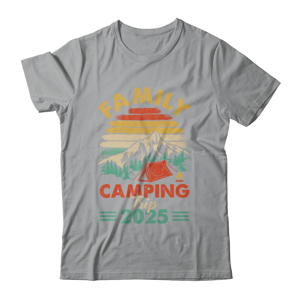 Family Camping Trip 2025 Retro Reunion Cousin Crew Matching Shirt & Tank Top | siriusteestore