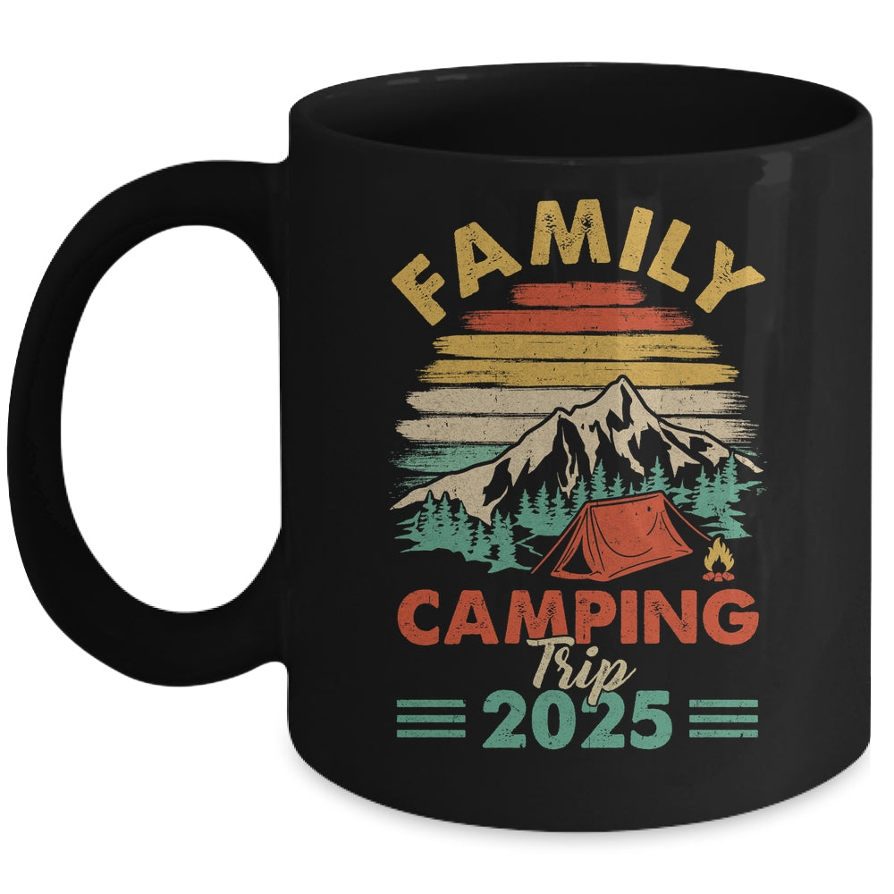 Family Camping Trip 2025 Retro Reunion Cousin Crew Matching Mug | siriusteestore