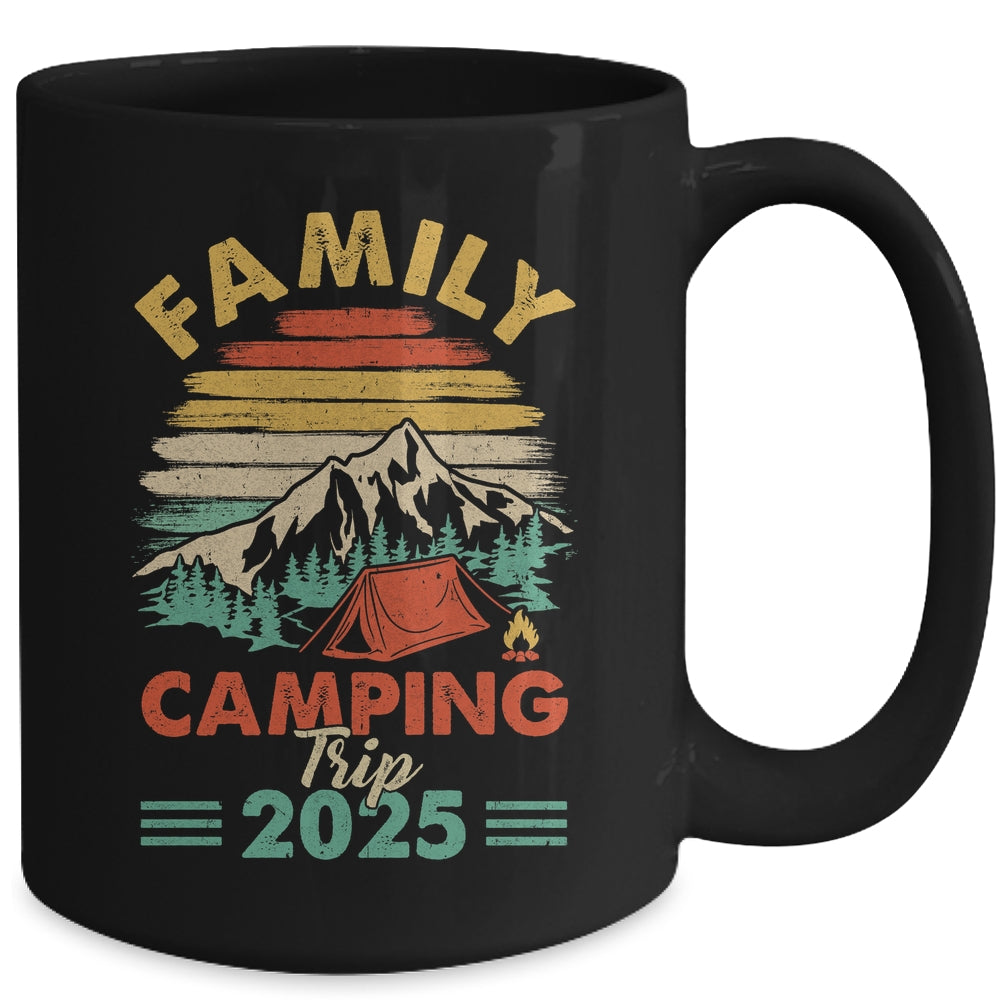 Family Camping Trip 2025 Retro Reunion Cousin Crew Matching Mug | siriusteestore