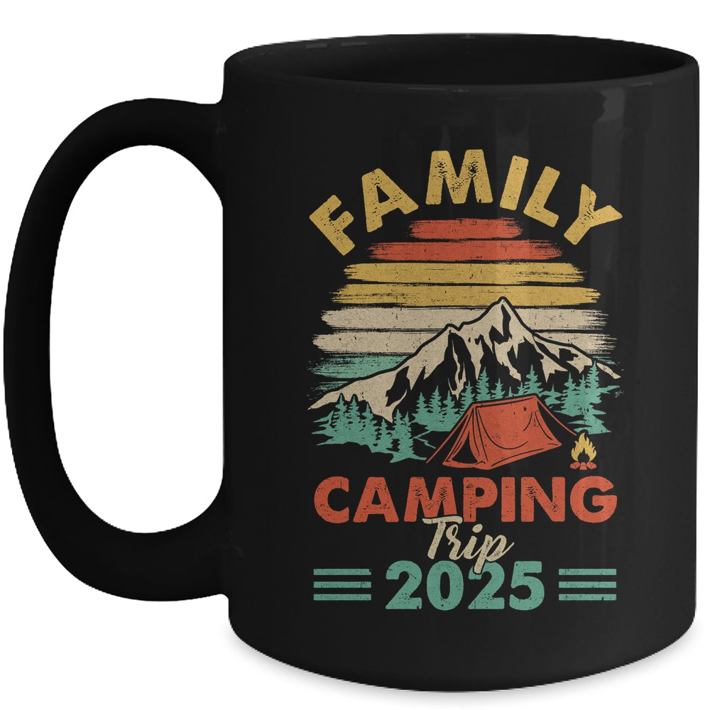 Family Camping Trip 2025 Retro Reunion Cousin Crew Matching Mug | siriusteestore
