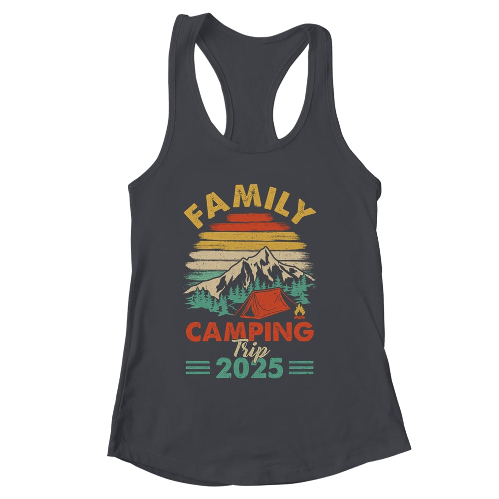 Family Camping Trip 2025 Retro Reunion Cousin Crew Matching Shirt & Tank Top | siriusteestore