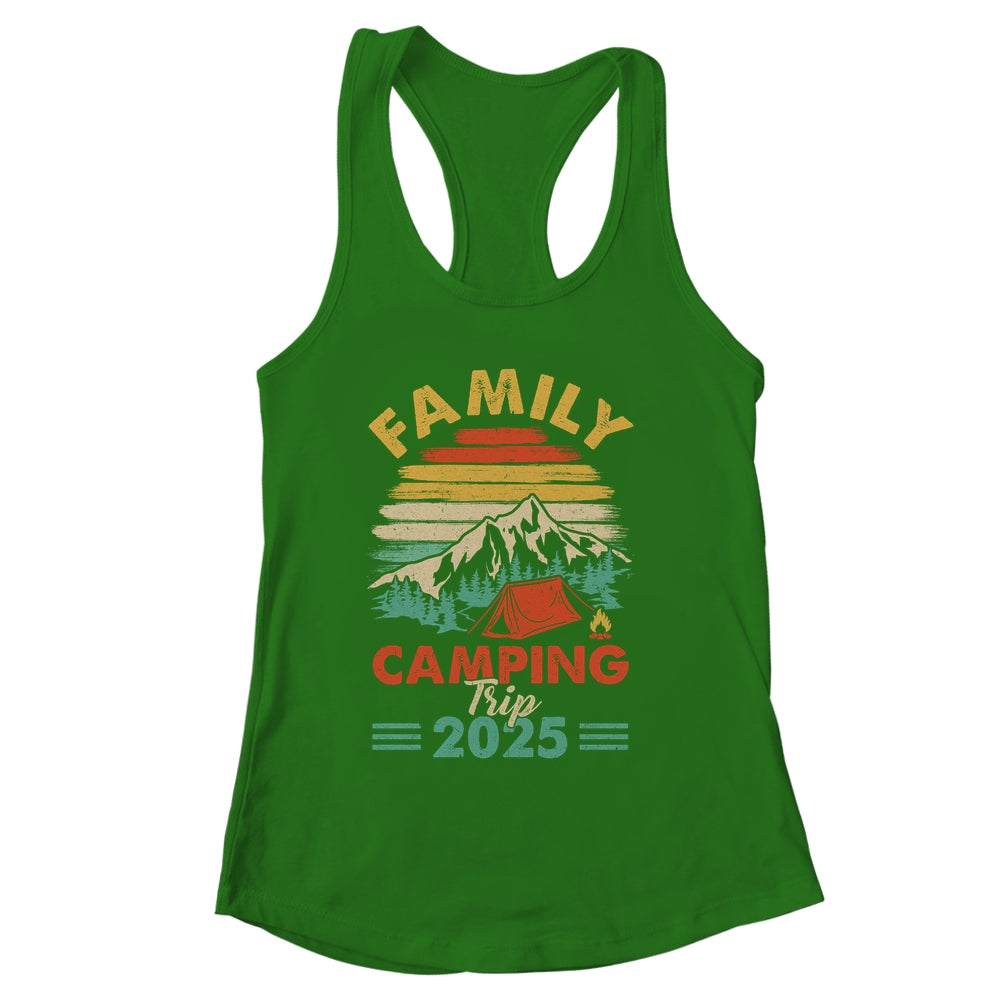 Family Camping Trip 2025 Retro Reunion Cousin Crew Matching Shirt & Tank Top | siriusteestore