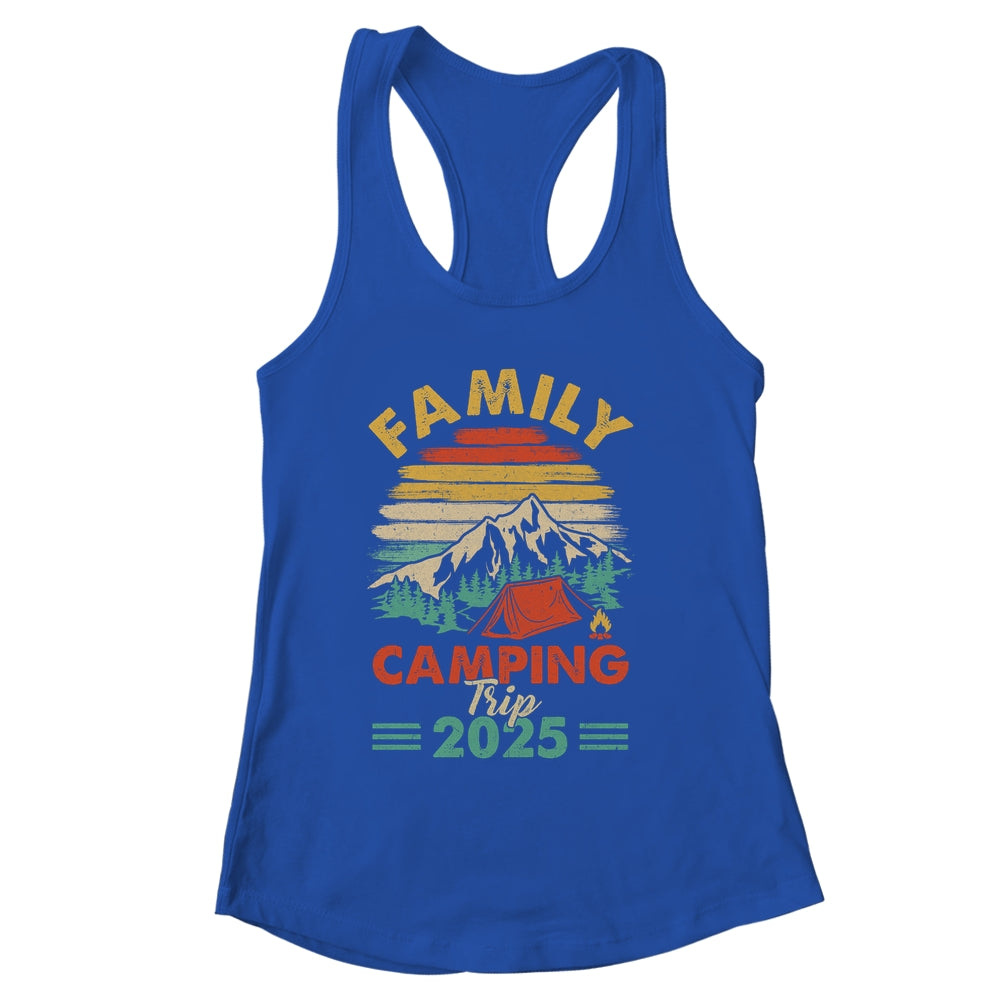 Family Camping Trip 2025 Retro Reunion Cousin Crew Matching Shirt & Tank Top | siriusteestore