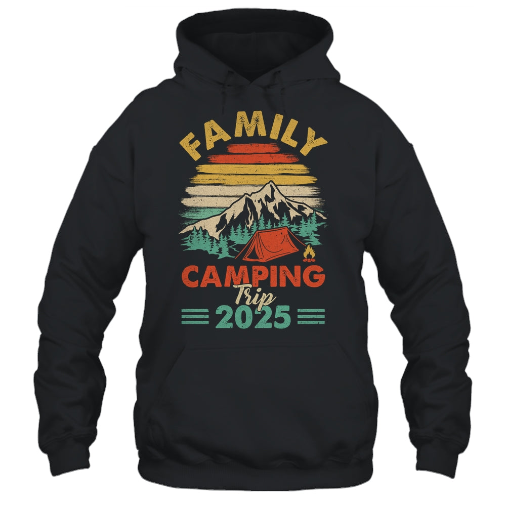 Family Camping Trip 2025 Retro Reunion Cousin Crew Matching Shirt & Tank Top | siriusteestore