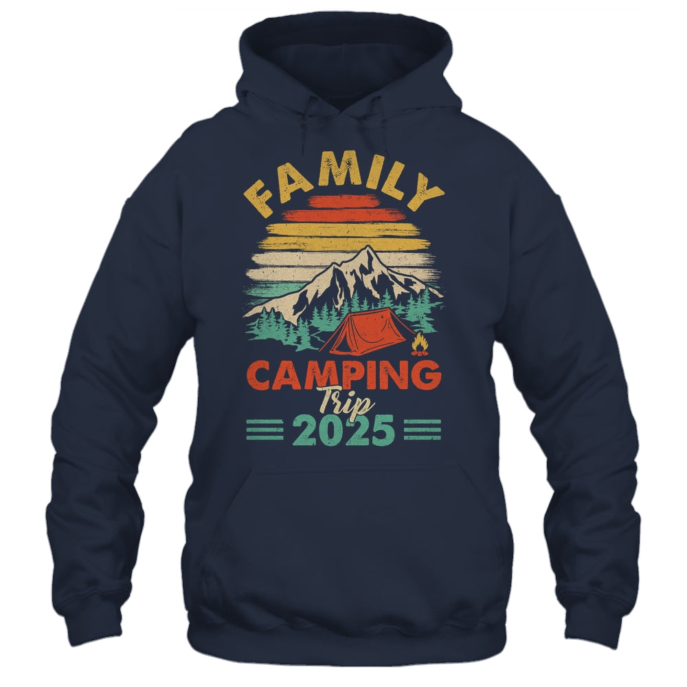 Family Camping Trip 2025 Retro Reunion Cousin Crew Matching Shirt & Tank Top | siriusteestore