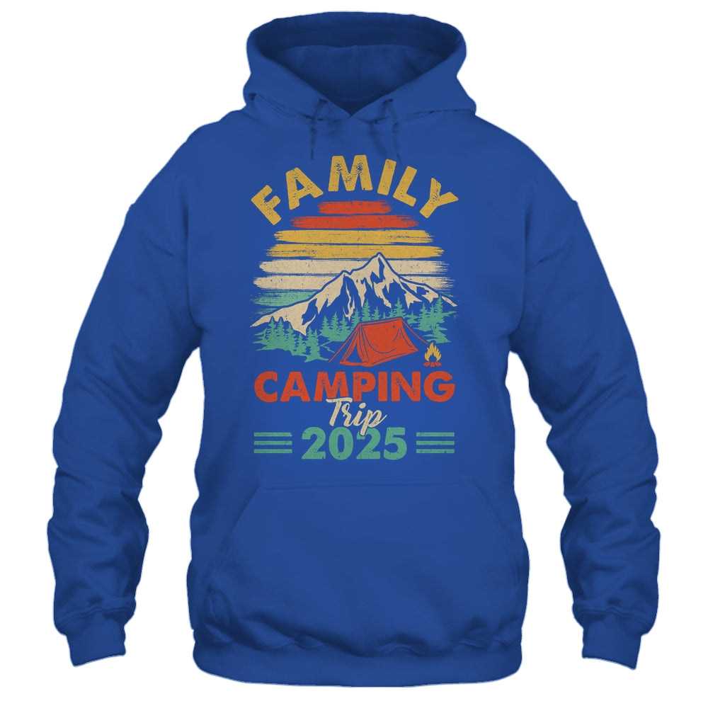 Family Camping Trip 2025 Retro Reunion Cousin Crew Matching Shirt & Tank Top | siriusteestore