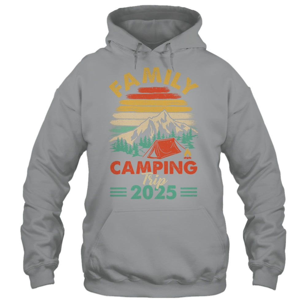 Family Camping Trip 2025 Retro Reunion Cousin Crew Matching Shirt & Tank Top | siriusteestore