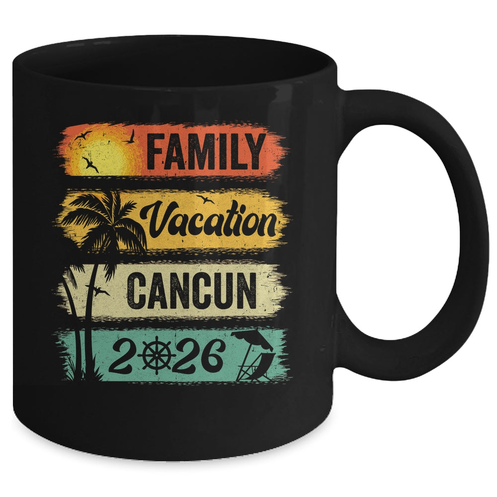 Family Cancun Vacation 2026 Funny Matching Group Family Mug | siriusteestore