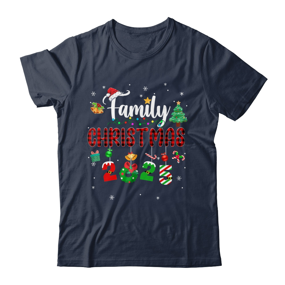 Family Christmas 2025 Matching Red Plaid Squad Santa Elf Shirt & Sweatshirt | siriusteestore