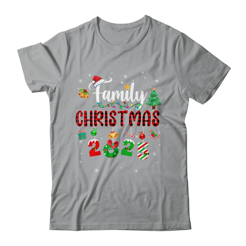 Family Christmas 2025 Matching Red Plaid Squad Santa Elf Shirt & Sweatshirt | siriusteestore