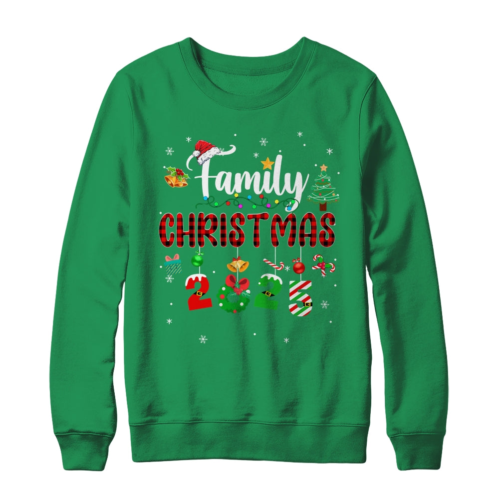 Family Christmas 2025 Matching Red Plaid Squad Santa Elf Shirt & Sweatshirt | siriusteestore
