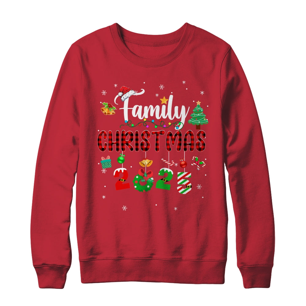 Family Christmas 2025 Matching Red Plaid Squad Santa Elf Shirt & Sweatshirt | siriusteestore