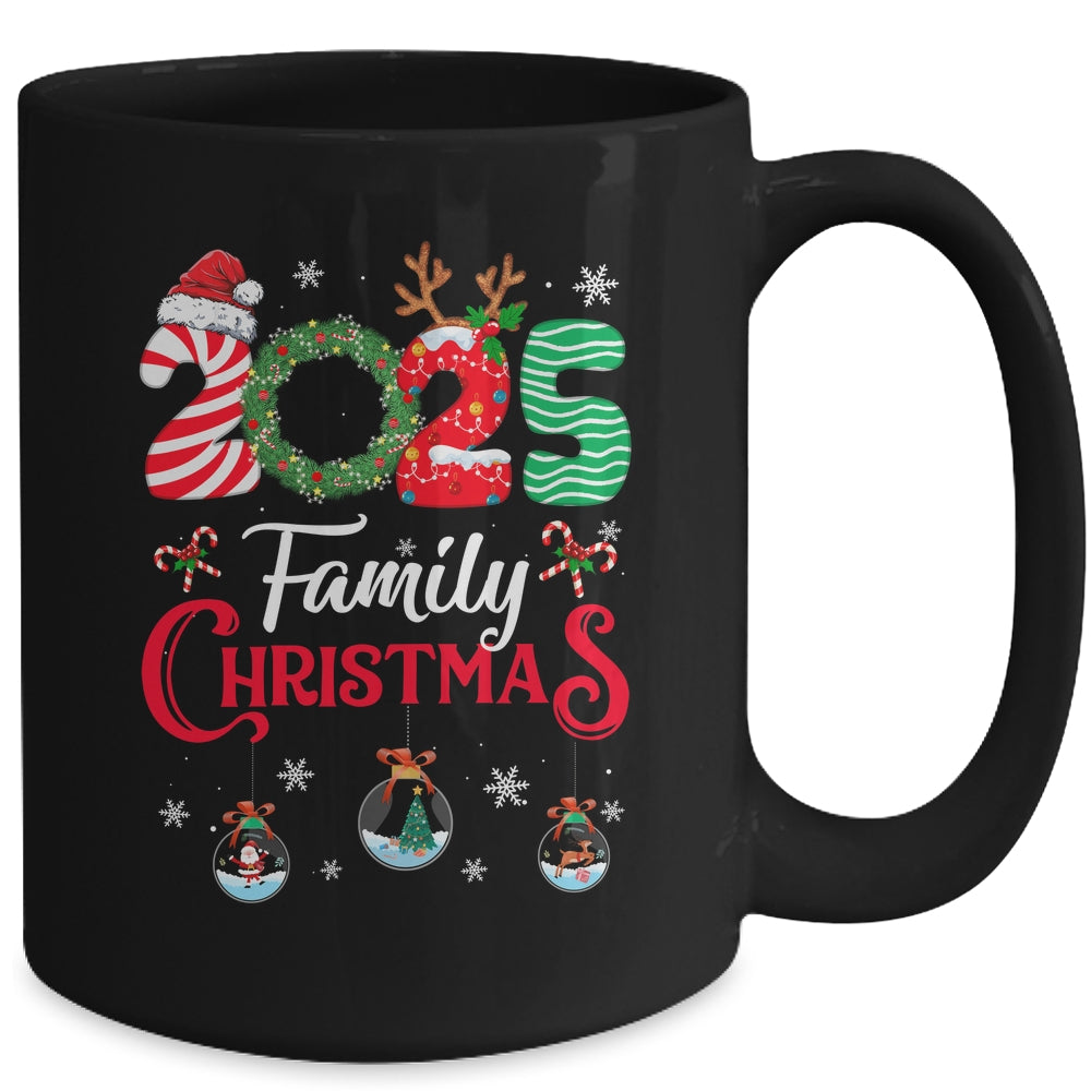 Family Christmas 2025 Merry Xmas Ball Light Garden Reindeer Mug | siriusteestore