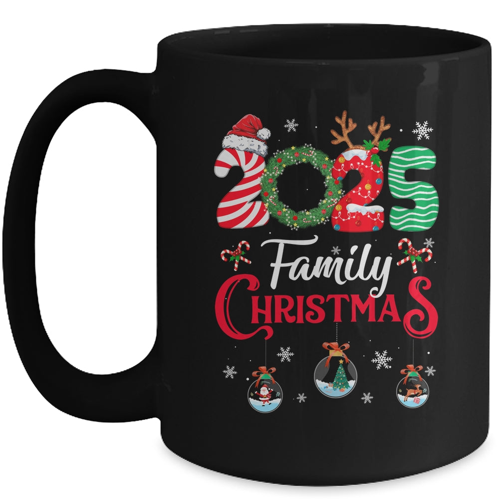 Family Christmas 2025 Merry Xmas Ball Light Garden Reindeer Mug | siriusteestore