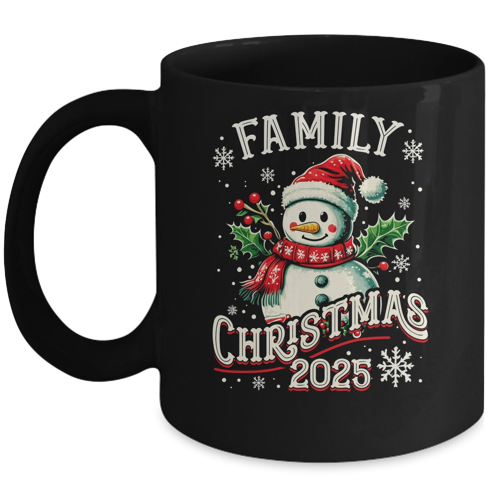 Family Christmas 2025 Snowman Family Matching Christmas Xmas Mug | siriusteestore