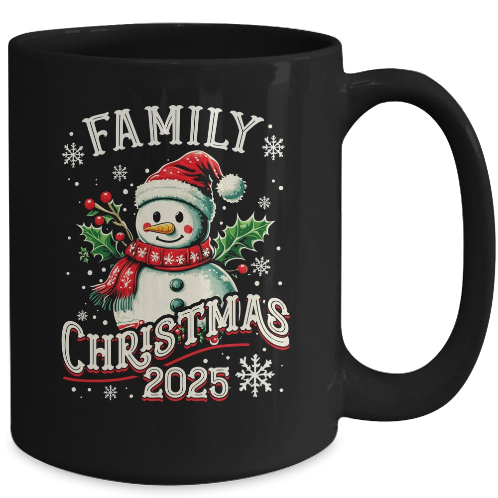 Family Christmas 2025 Snowman Family Matching Christmas Xmas Mug | siriusteestore