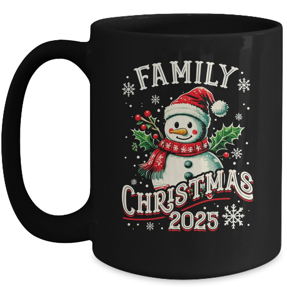 Family Christmas 2025 Snowman Family Matching Christmas Xmas Mug | siriusteestore