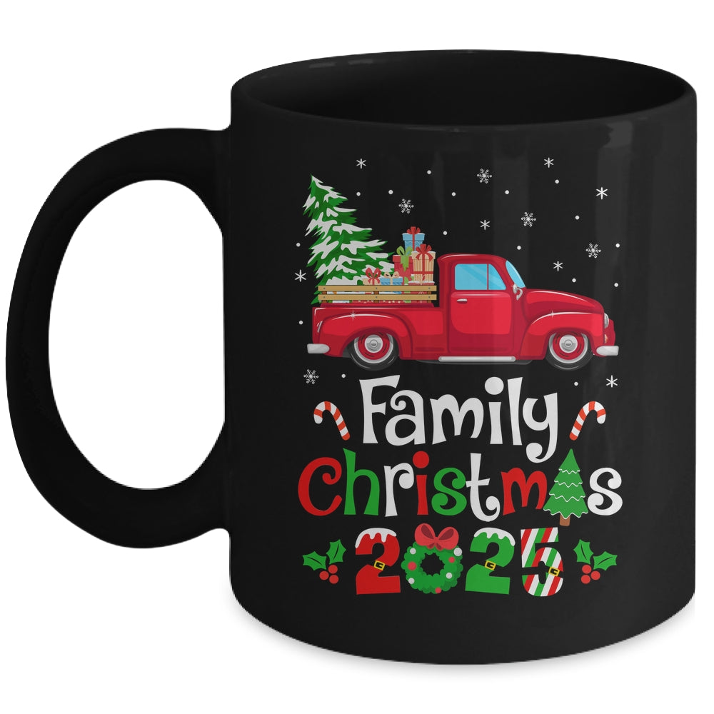 Family Christmas 2025 Truck Tree Squad Matching Xmas Team Mug | siriusteestore