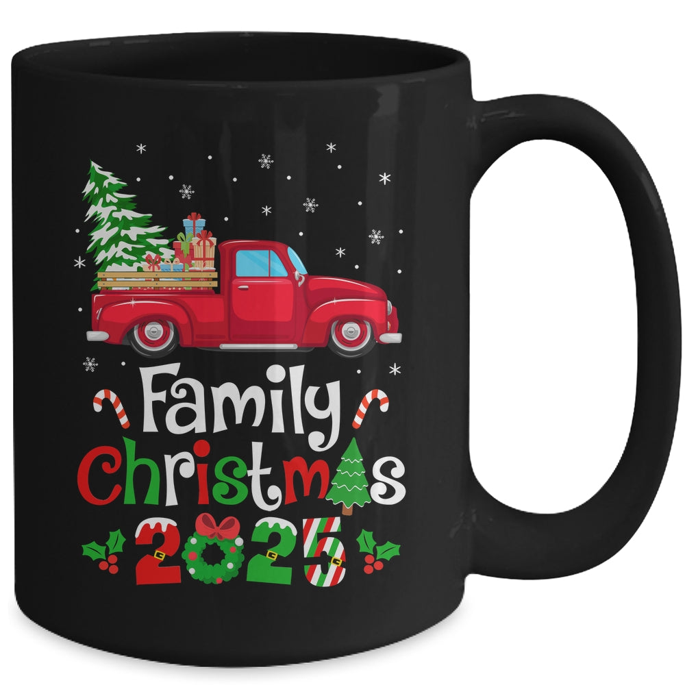 Family Christmas 2025 Truck Tree Squad Matching Xmas Team Mug | siriusteestore