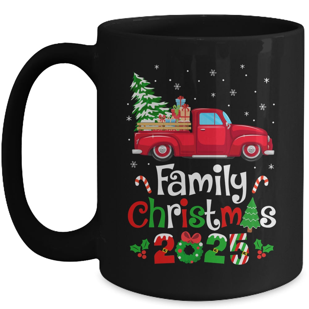 Family Christmas 2025 Truck Tree Squad Matching Xmas Team Mug | siriusteestore