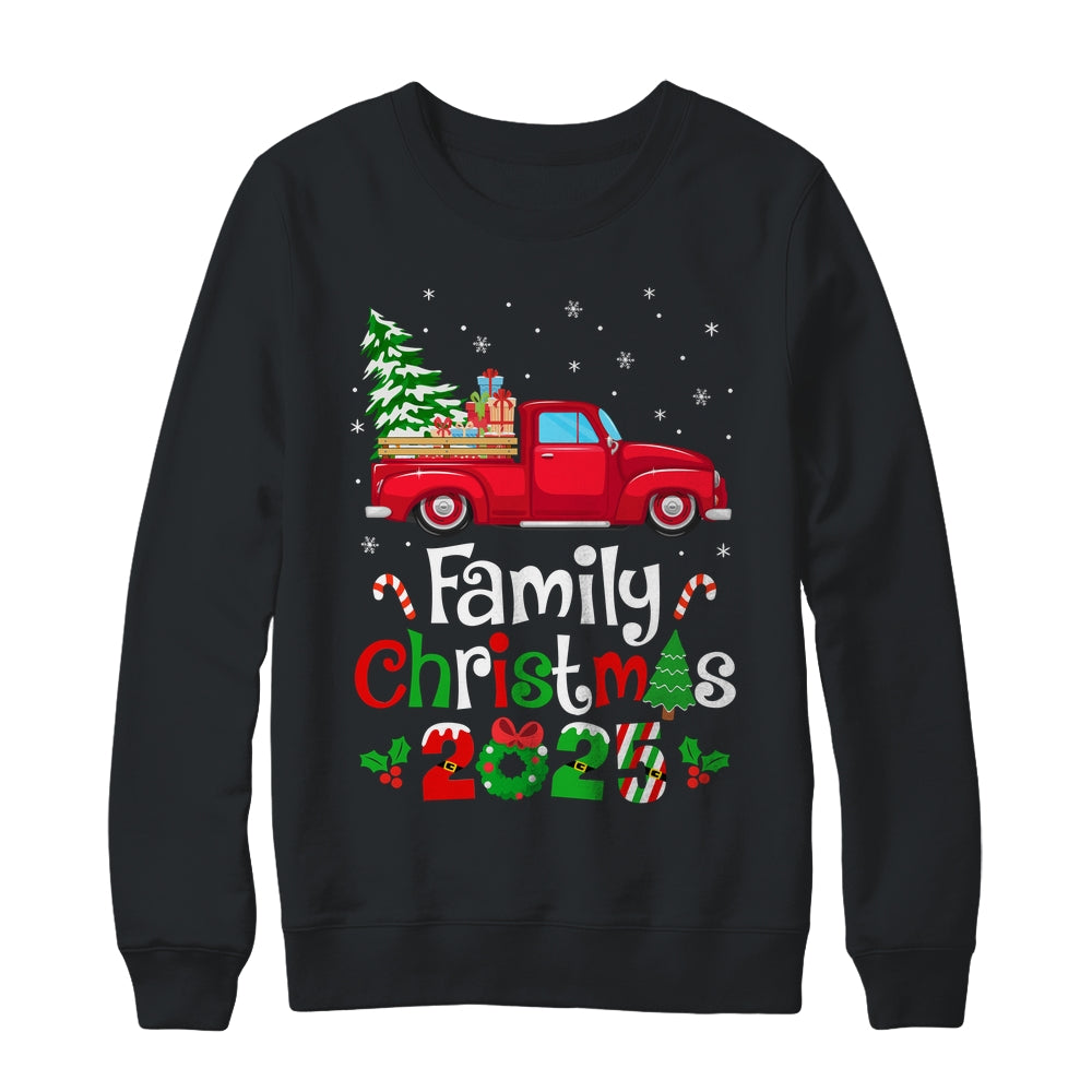 Family Christmas 2025 Truck Tree Squad Matching Xmas Team Shirt & Sweatshirt | siriusteestore