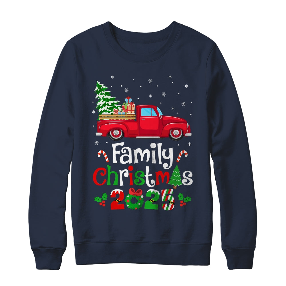 Family Christmas 2025 Truck Tree Squad Matching Xmas Team Shirt & Sweatshirt | siriusteestore