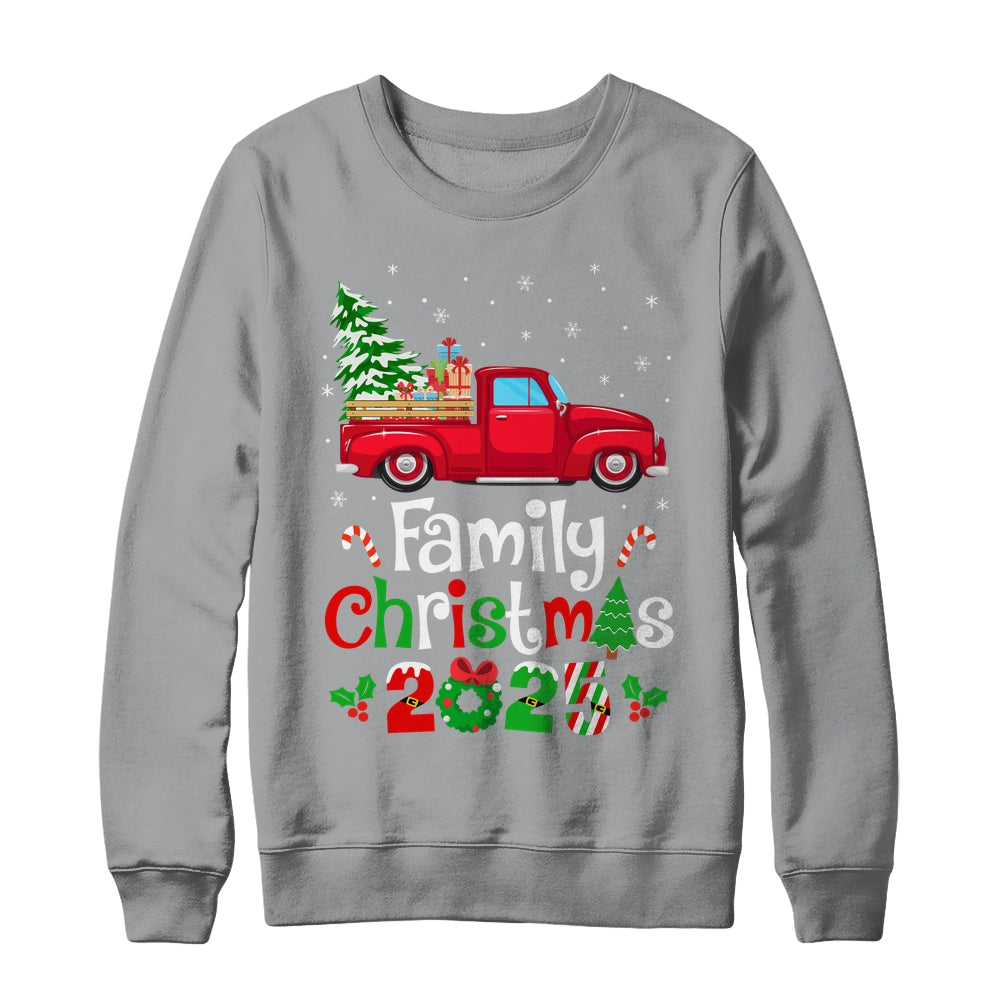 Family Christmas 2025 Truck Tree Squad Matching Xmas Team Shirt & Sweatshirt | siriusteestore