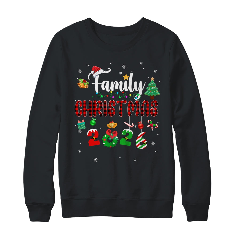 Family Christmas 2026 Matching Red Plaid Squad Santa Shirt & Sweatshirt | siriusteestore