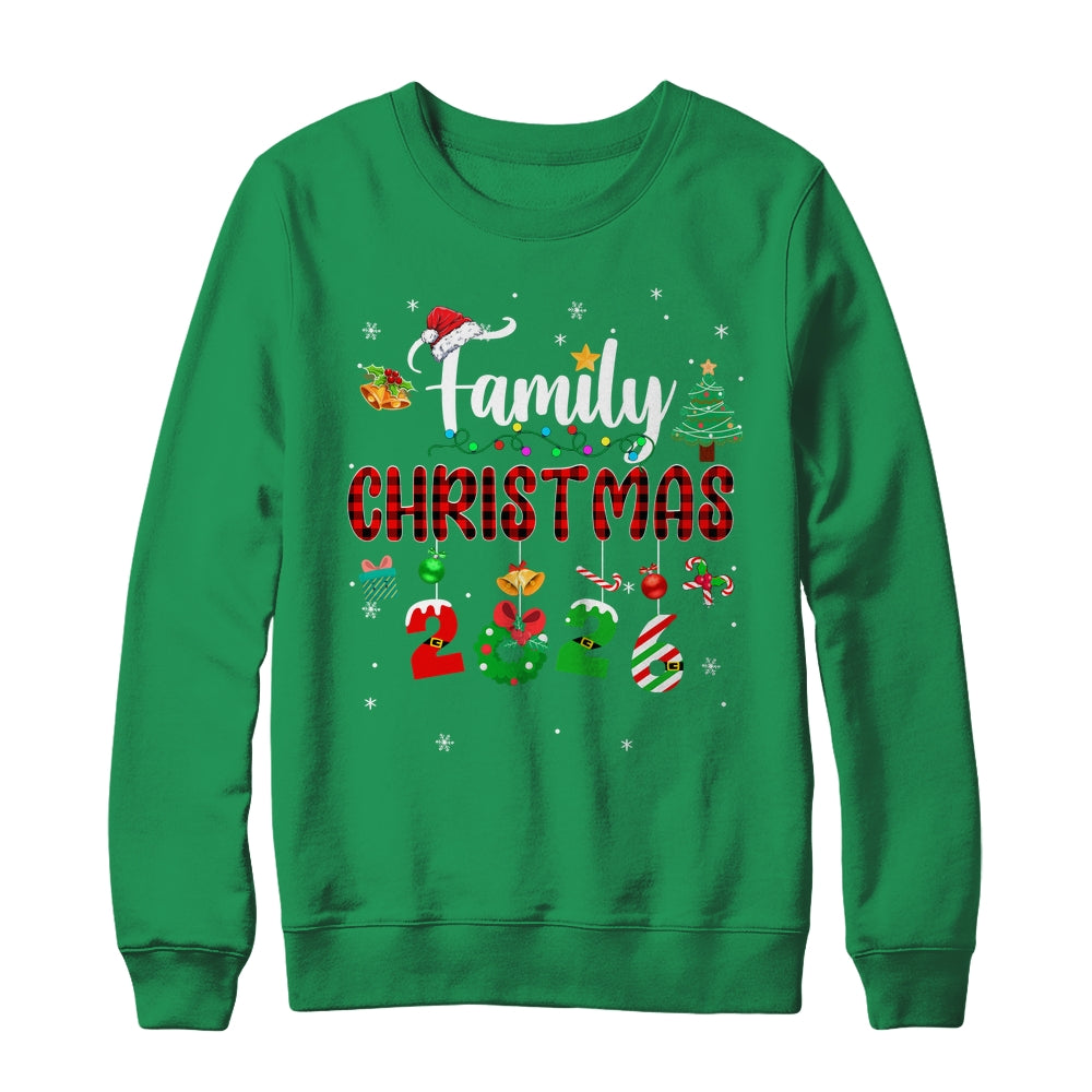 Family Christmas 2026 Matching Red Plaid Squad Santa Shirt & Sweatshirt | siriusteestore