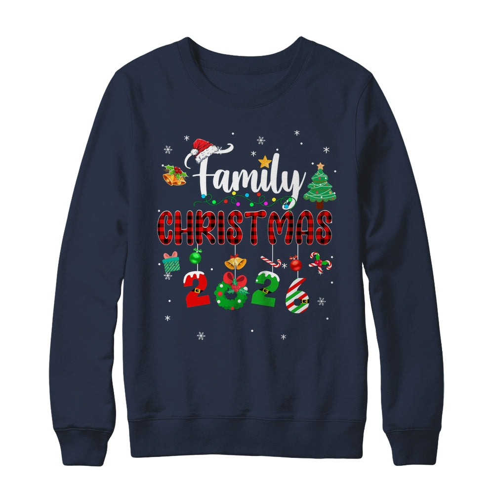 Family Christmas 2026 Matching Red Plaid Squad Santa Shirt & Sweatshirt | siriusteestore