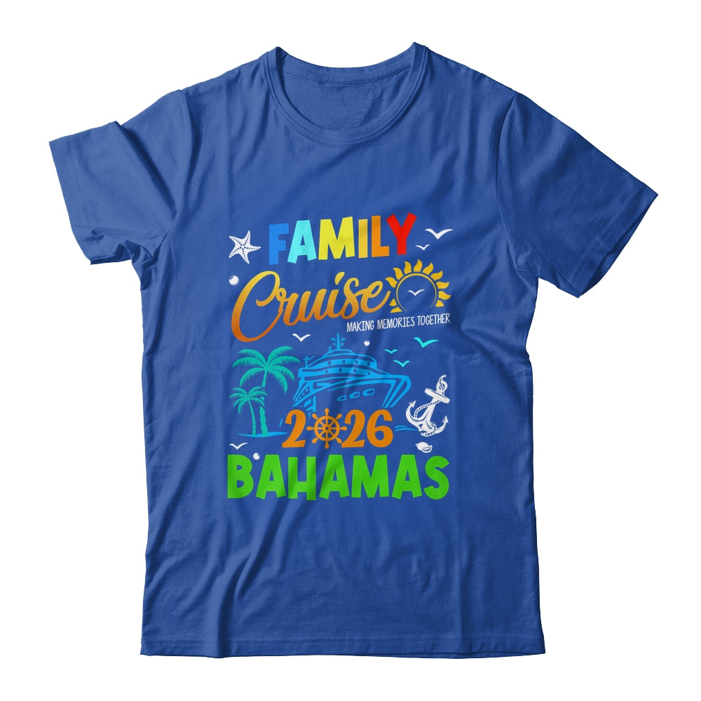 Family Cruise 2026 Bahamas Cruising Together Squad Matching Shirt & Tank Top | siriusteestore