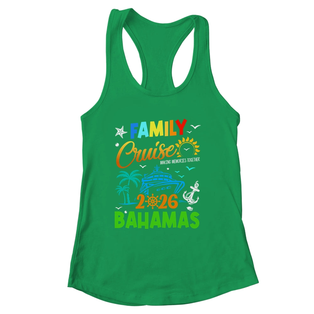 Family Cruise 2026 Bahamas Cruising Together Squad Matching Shirt & Tank Top | siriusteestore