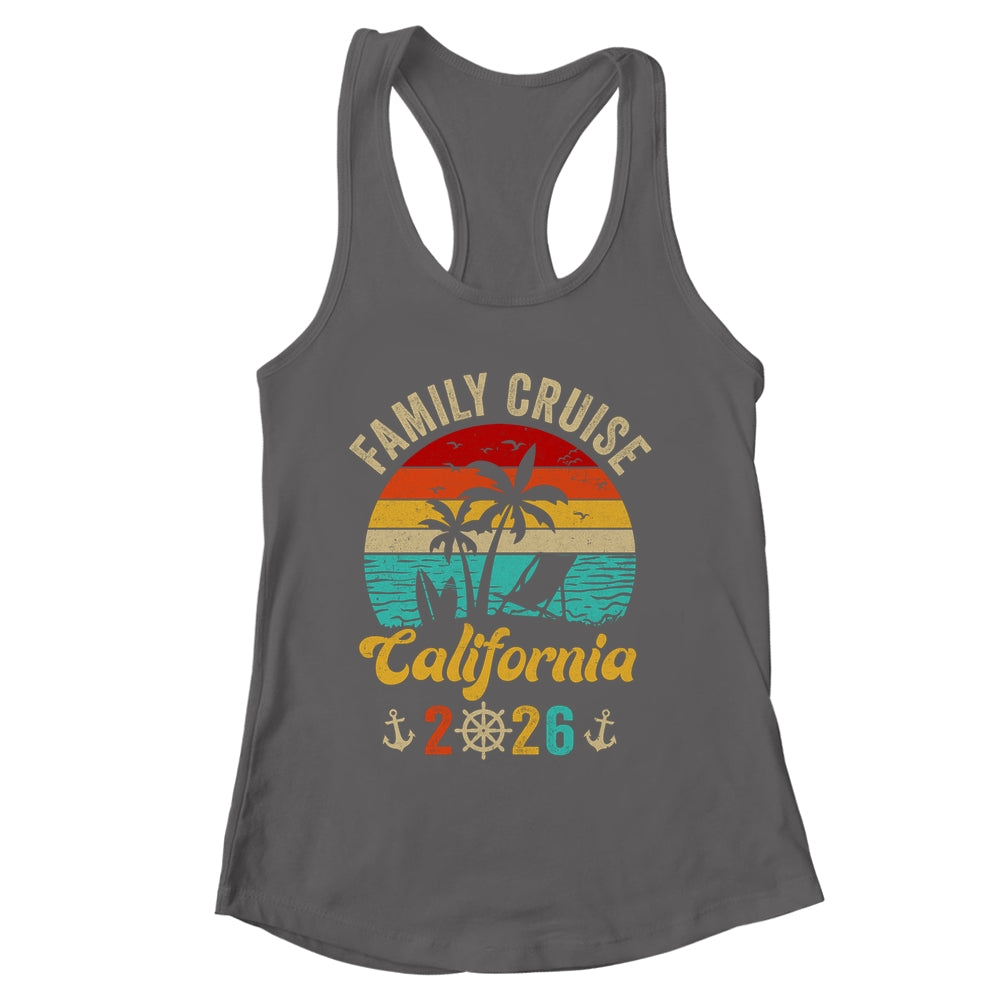 Family Cruise California 2026 Summer Matching Vacation Shirt & Tank Top | siriusteestore