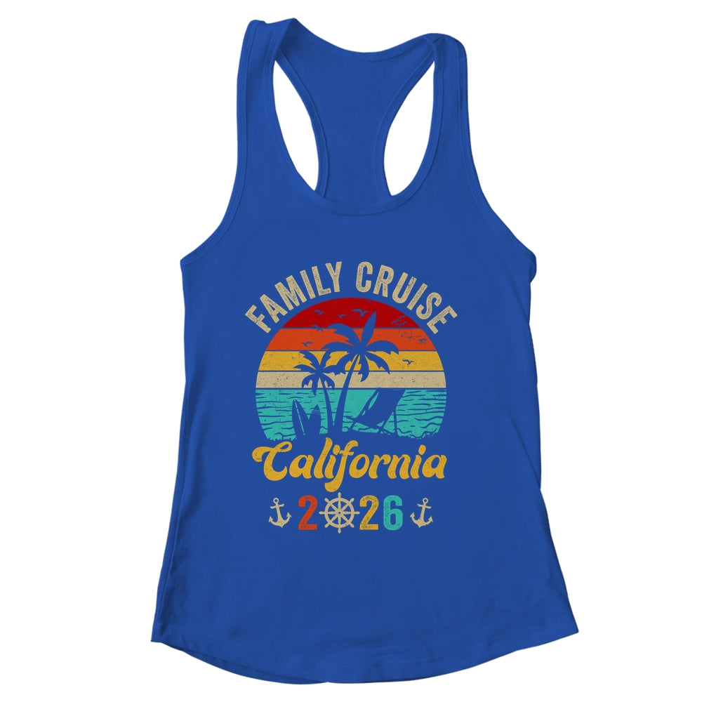 Family Cruise California 2026 Summer Matching Vacation Shirt & Tank Top | siriusteestore
