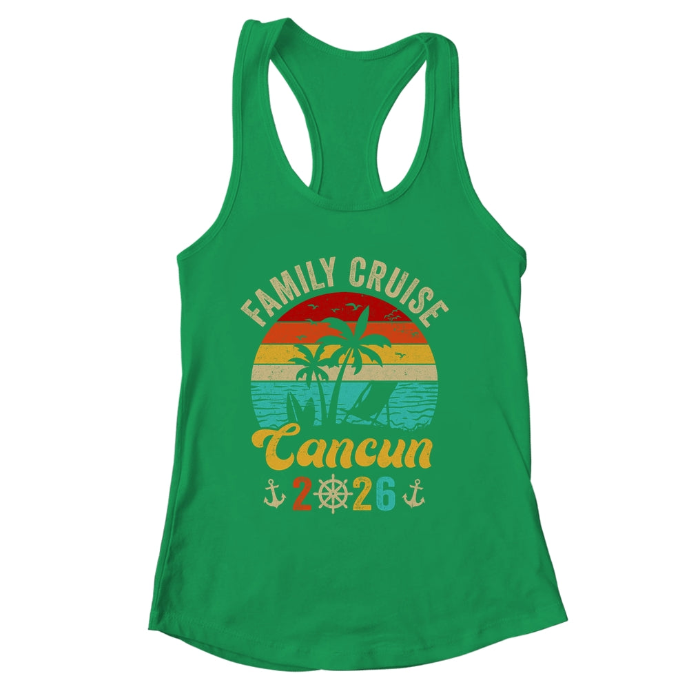Family Cruise Cancun 2026 Summer Matching Vacation Shirt & Tank Top | siriusteestore