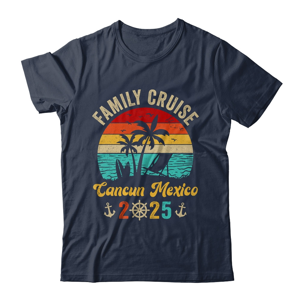 Family Cruise Cancun Mexico 2025 Summer Matching Vacation Shirt & Tank Top | siriusteestore