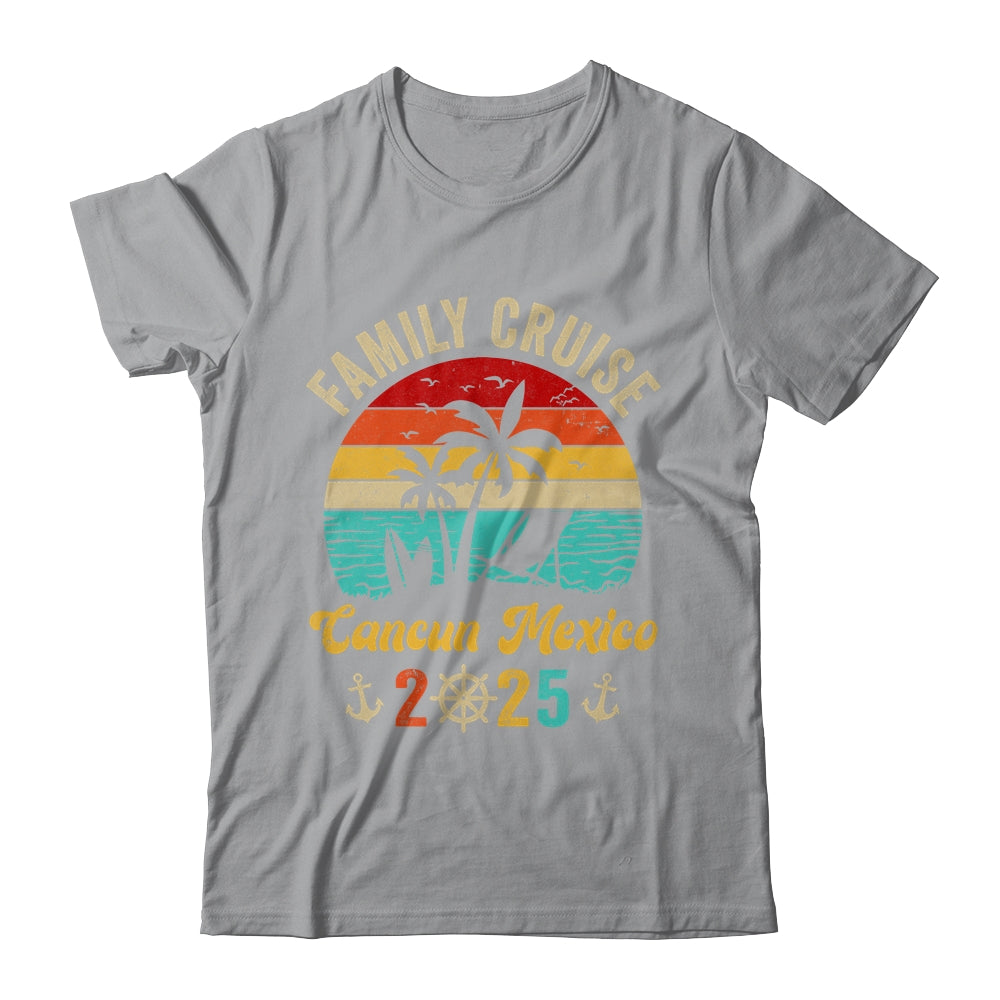 Family Cruise Cancun Mexico 2025 Summer Matching Vacation Shirt & Tank Top | siriusteestore
