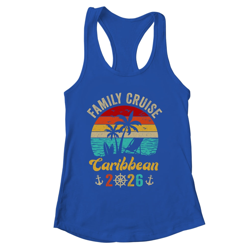 Family Cruise Caribbean 2026 Summer Matching Vacation Shirt & Tank Top | siriusteestore