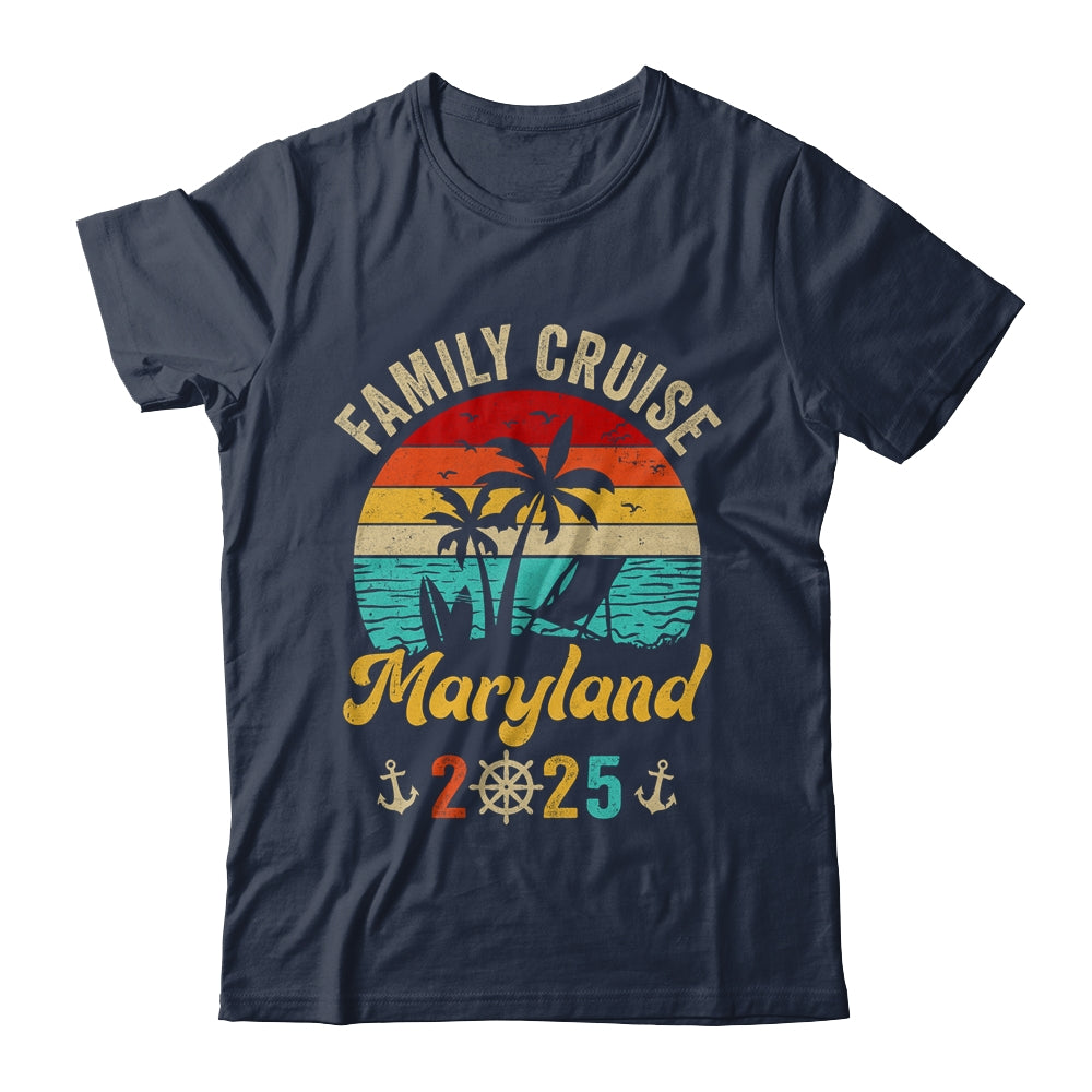 Family Cruise Maryland 2025 Summer Matching Vacation Shirt & Tank Top | siriusteestore