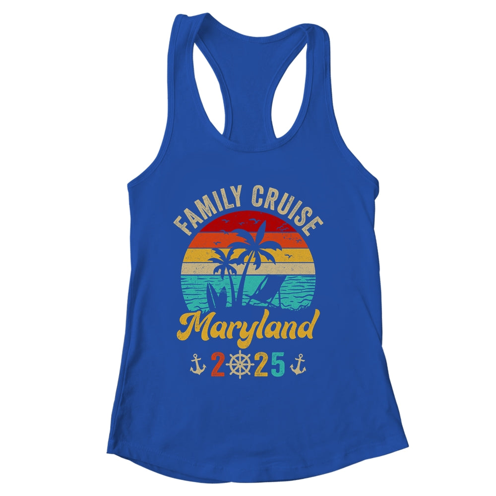 Family Cruise Maryland 2025 Summer Matching Vacation Shirt & Tank Top | siriusteestore