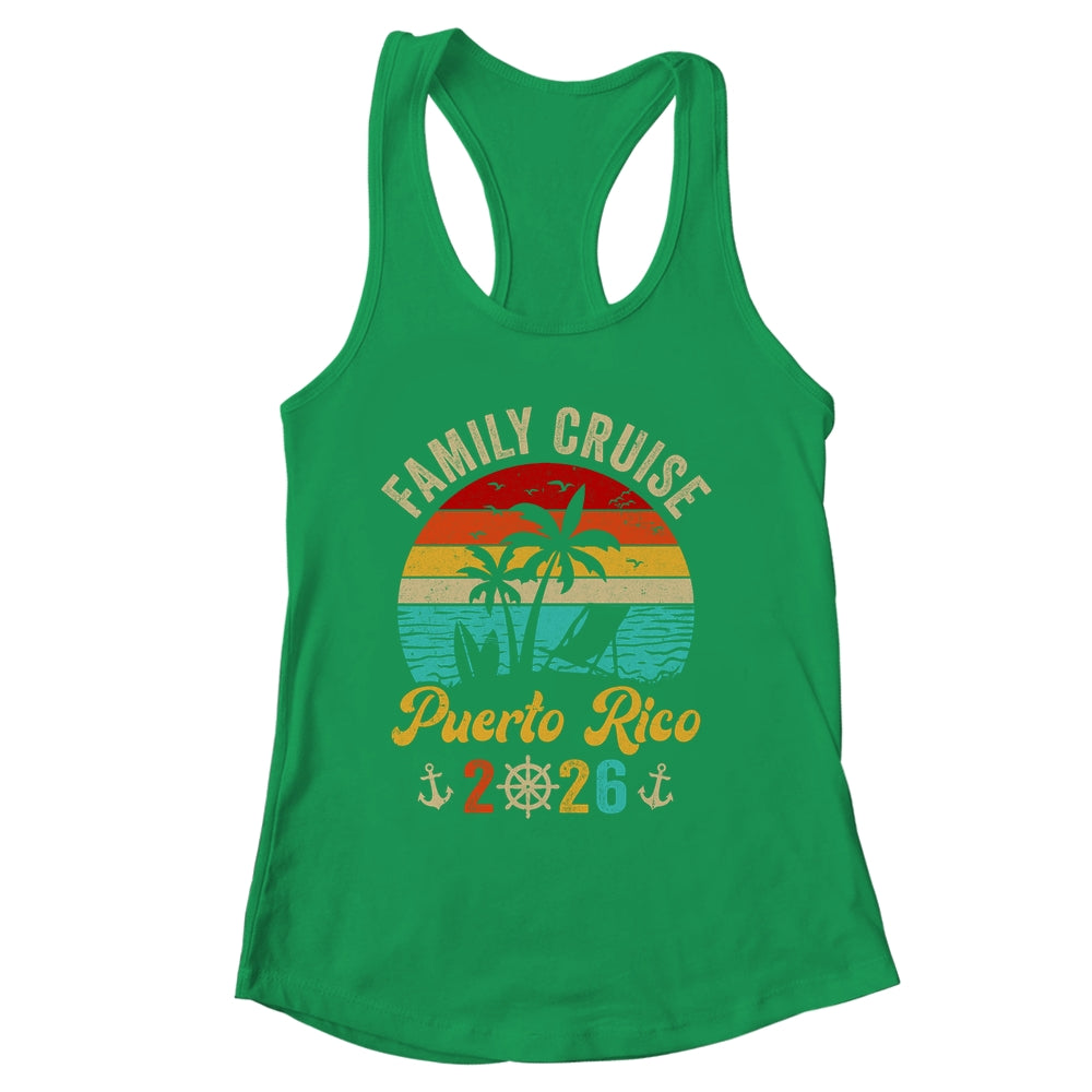 Family Cruise Puerto Rico 2026 Summer Matching Vacation Shirt & Tank Top | siriusteestore
