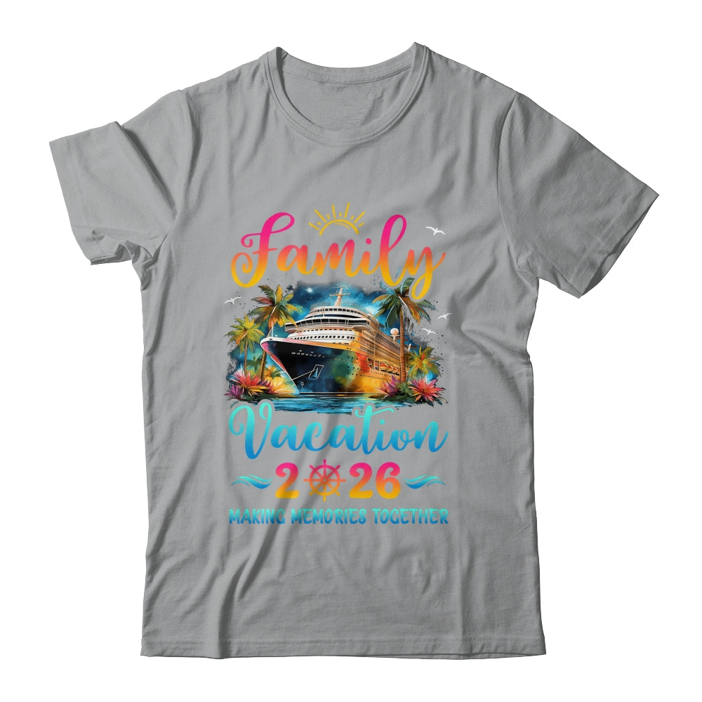 Family Cruise Ship Vacation 2026 Beach Matching Summer Shirt & Tank Top | siriusteestore
