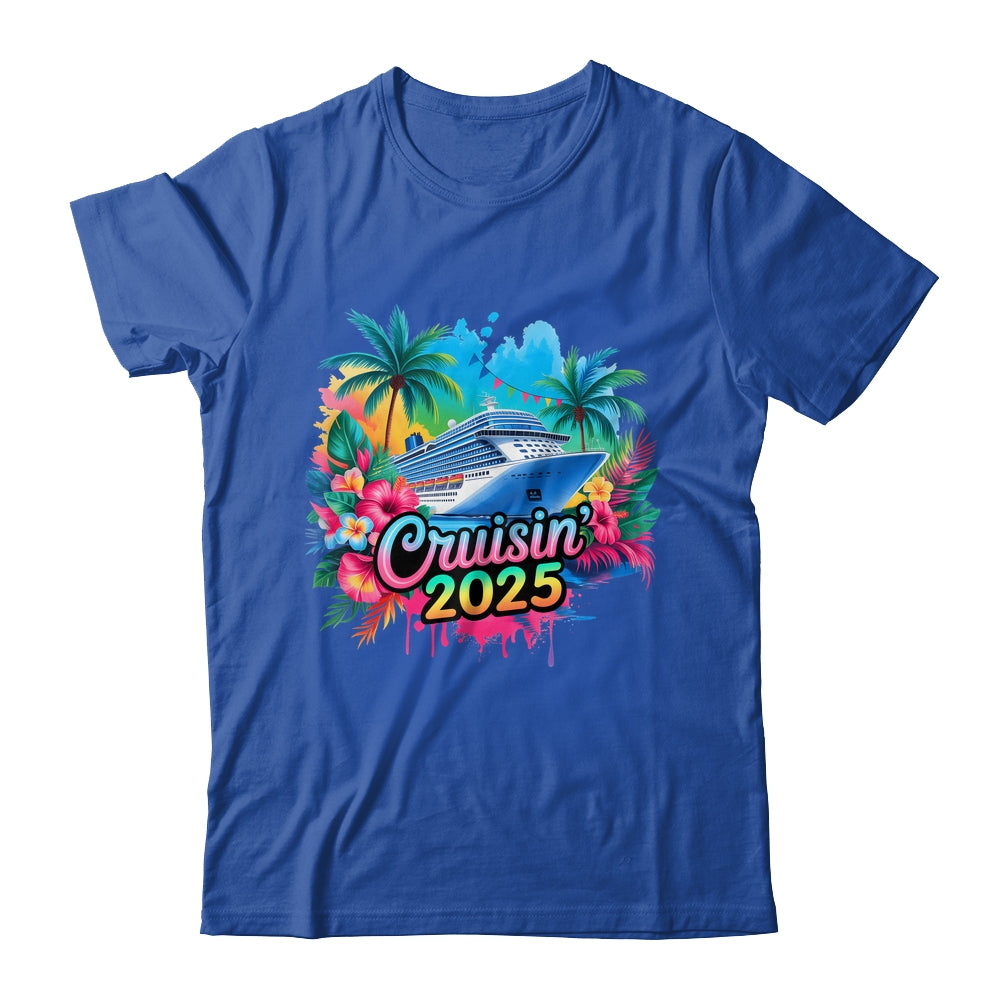 Family Cruisin 2025 Cruise Ship Cruising Vacation Watercolor Shirt & Tank Top | siriusteestore