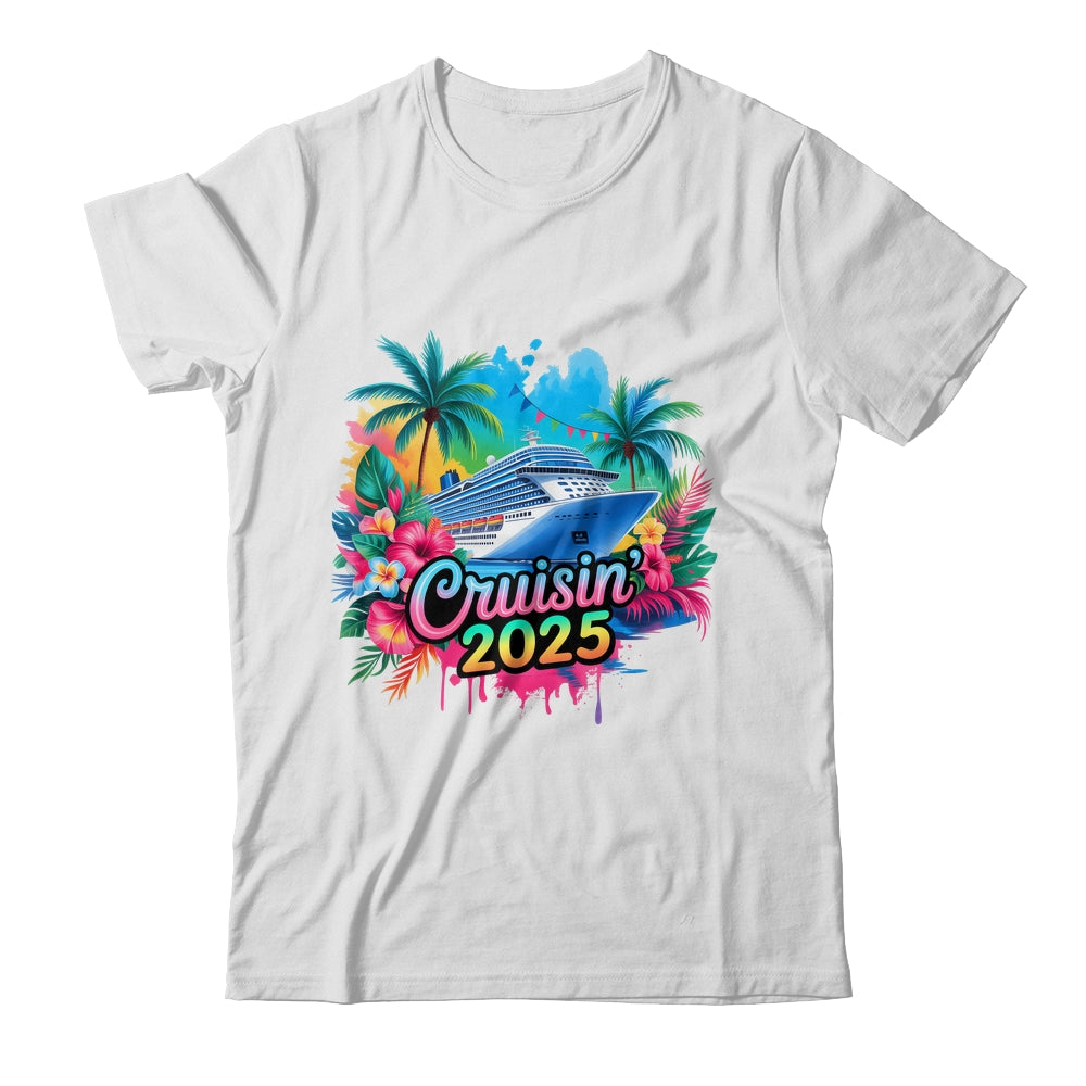 Family Cruisin 2025 Cruise Ship Cruising Vacation Watercolor Shirt & Tank Top | siriusteestore