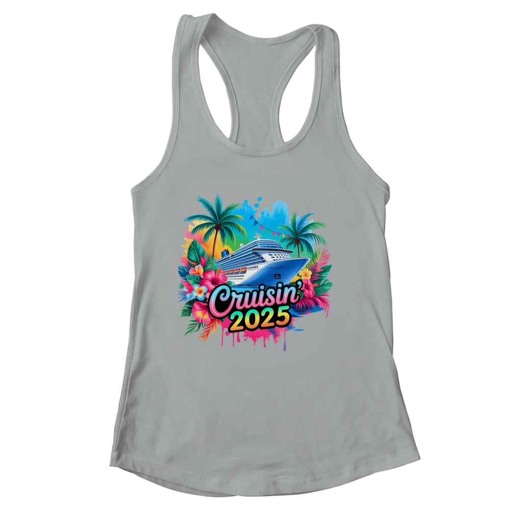 Family Cruisin 2025 Cruise Ship Cruising Vacation Watercolor Shirt & Tank Top | siriusteestore