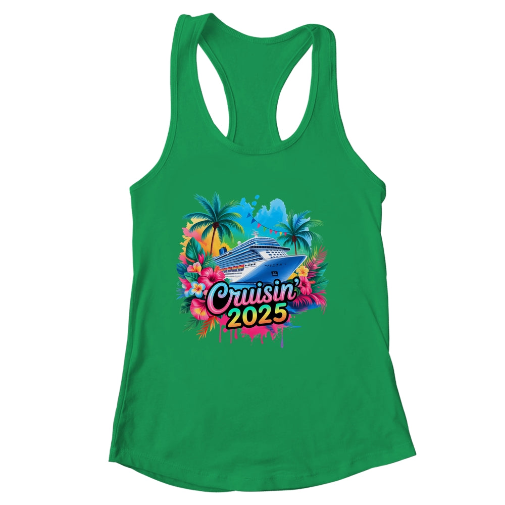 Family Cruisin 2025 Cruise Ship Cruising Vacation Watercolor Shirt & Tank Top | siriusteestore