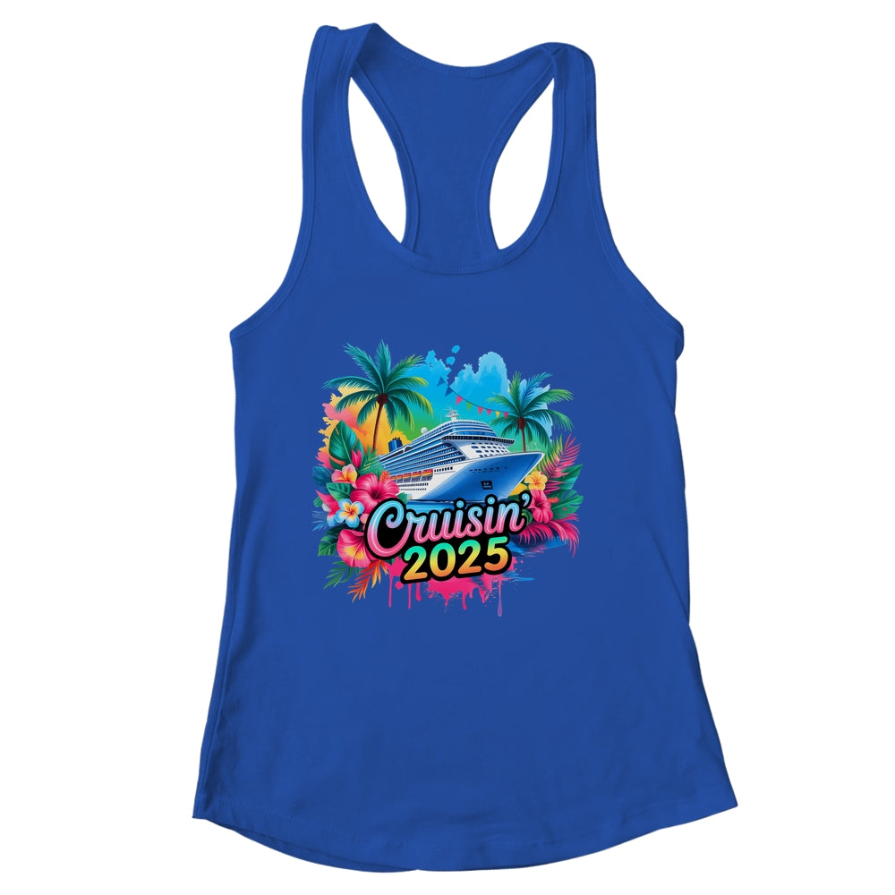 Family Cruisin 2025 Cruise Ship Cruising Vacation Watercolor Shirt & Tank Top | siriusteestore